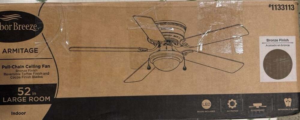 Harbor Breeze Armitage 52 in Ceiling Fan Bronze Finish